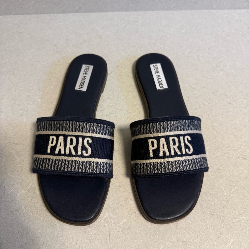 WOMENS STEVE MADDEN PARIS SANDALS, SIZE 7.5